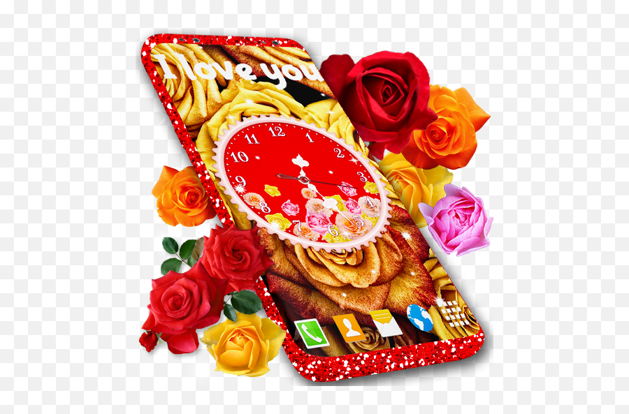Rose Clock Live Wallpaper 4k - Rose Clock Live Wallpaper 4k Wallpapers Themes Emoji,Samsung Rose Emoji