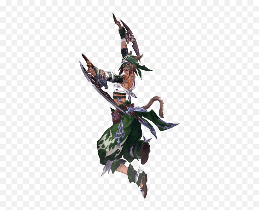 Final Fantasy Xiv Melee Classes Characters - Tv Tropes Dervish Dancer Pathfinder Emoji,Ffxiv Ninja Rabbit Emoji