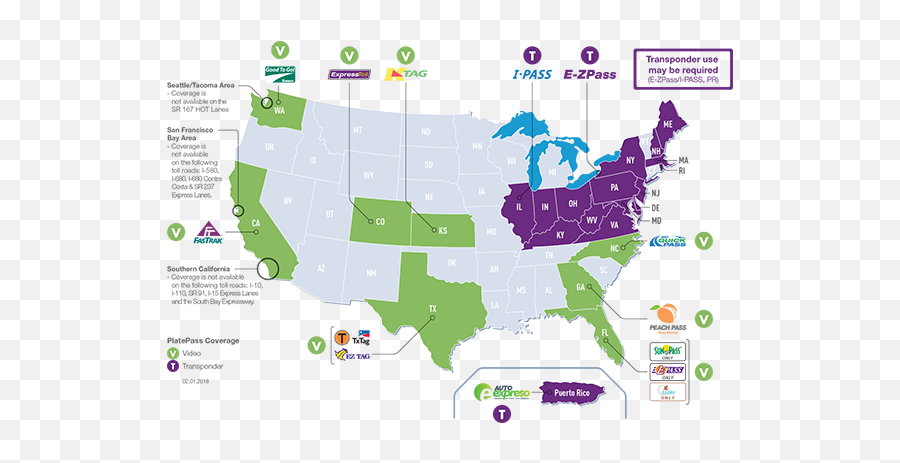 Platepass Pre Paid Toll Service For Rental Cars Dollar - Map Of Toll Roads In Usa Emoji,Whats Emojis For Dollors
