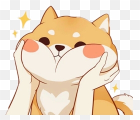 Shiba Dog Animated Cute Sticker - Shiba Cheeks Cartoon Emoji,Shiba Inu Emoji
