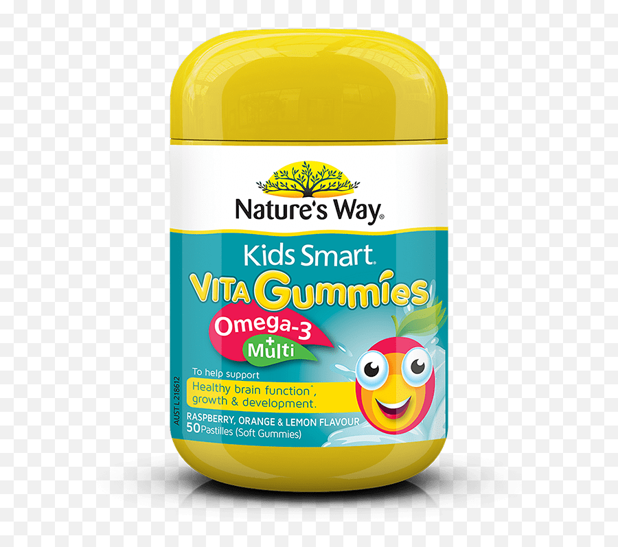 Kids Smart Vita Gummies Omega 3 Multi Vitawelllk - Way Kids Smart Vita Gummies Omega 3 Multi Emoji,Raspberry Emoticon