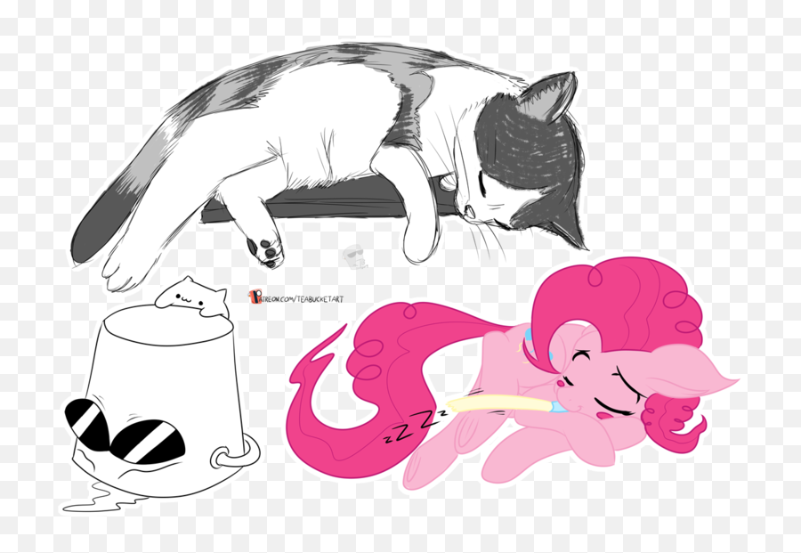 1624444 - Artist Avatar Artistteabucket Bongo Cat Bucket Fictional Character Emoji,Cat Emotions Illustration