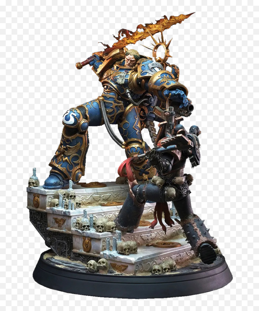 2020 Statue Awards - Guilliman Vs Chaos Space Marine Diorama Emoji,1/6 Scale Emotion Face Sculpt