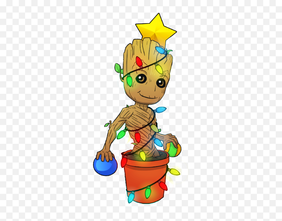 Guardians Of The Galaxy Baby Groot Christmas Tree Cute - Fictional Character Emoji,Groot Emoji Facebook