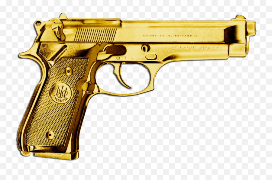 Golden Gun Psd Official Psds - Gold M9 Emoji,Cool Gun Emojis