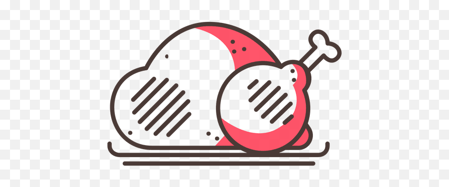 Icono De Trazo De Pollo Asado - Chicken Stroke Png Emoji,Pollo De Emoticon Vector Png