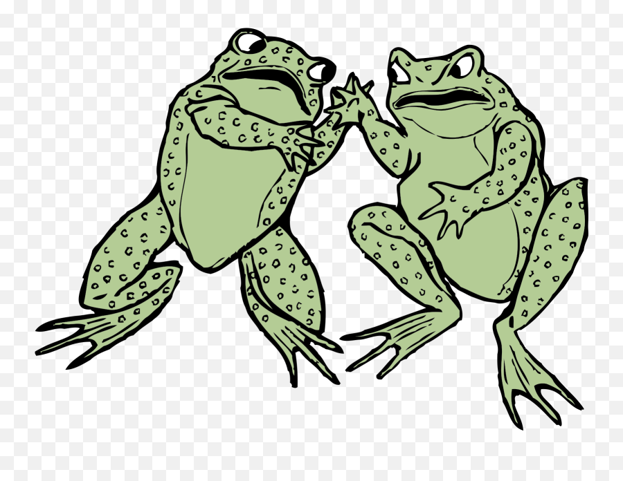Two Frogs Clip Art - Two Frogs Png Emoji,Makeva Frog Emoticon