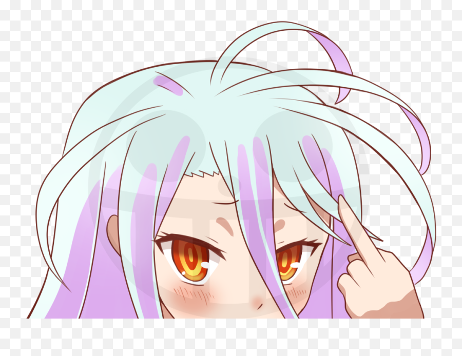 Shiro No Game No Life Peeker - Shiro No Game No Life Peeker Emoji,Bleach Anime Character Stickers Emoticons