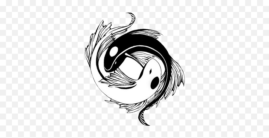 Yin Yang With Dragon - Yin Yang Tattoo Dessin Emoji,Tumblr Yin Yang Emoticon