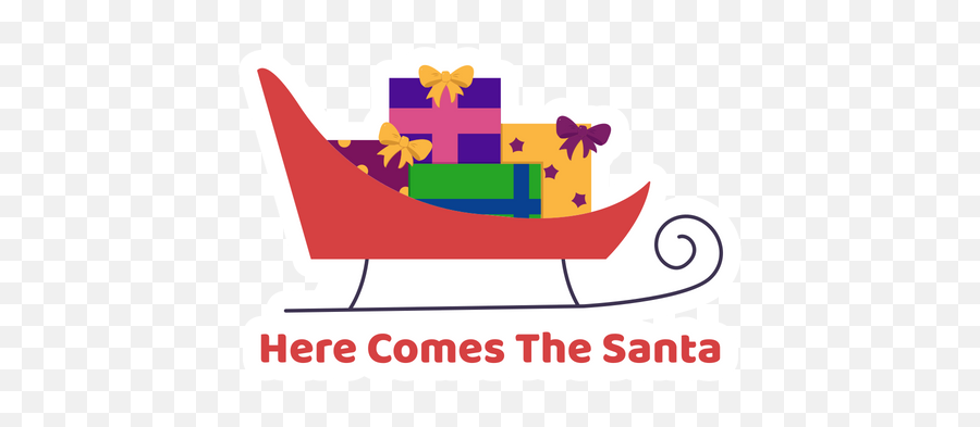 Santa Sleigh Icon Of Sticker Style - Language Emoji,Sleigh Emoji