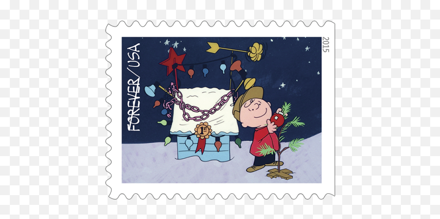 A Charlie Brown Christmas Stamps - Usps Releases Charlie Brown Christmas Scenes Emoji,Emoticons Facebook Animated Charlie Brown