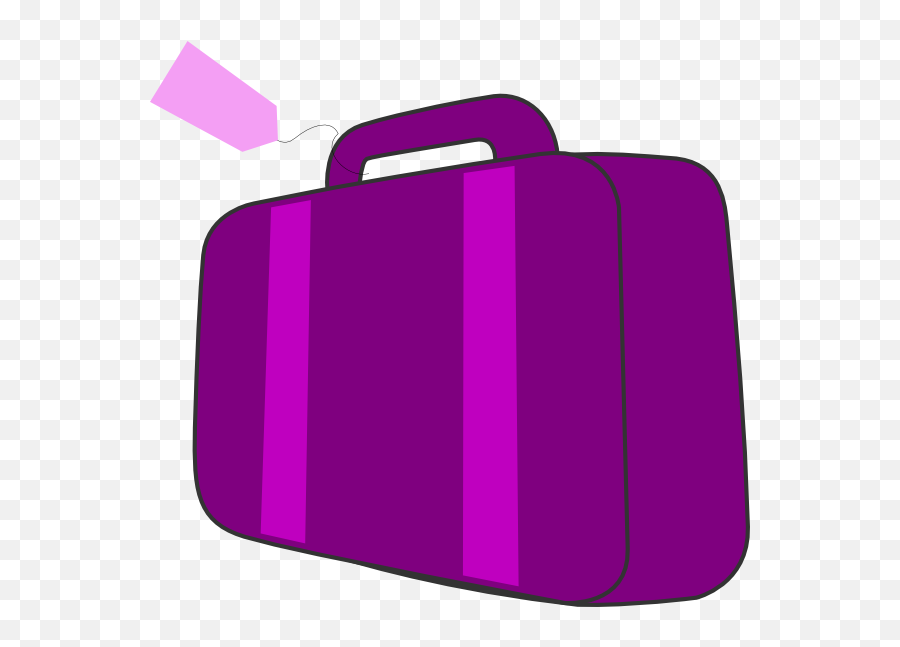 Clipart Backpack Cute Luggage Clipart - Purple Travel Bag Cartoon Emoji,Luggage Emoji
