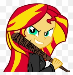Dead Png - Sunset Shimmer On Face Emoji,Walking Dead Negan Emojis