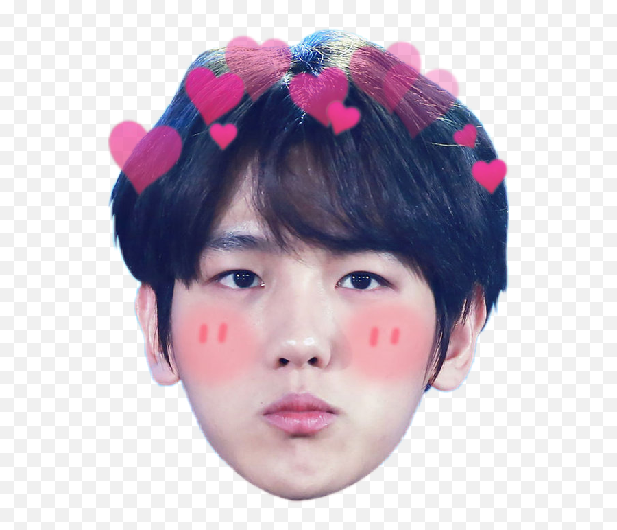 Cute Face Png - Baekhyun Exo 04 Cute Heart Face Sweet Emoji,Buttface Emoticon
