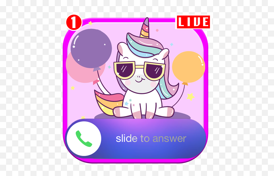 Kawaii Unicorn Fake Video Call Game - Free Fake Phone Game Emoji,Don't Fake Any Emotion