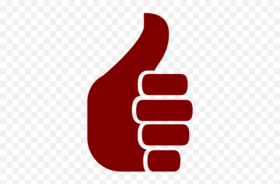 Maroon Thumbs Up 3 Icon - Free Maroon Thumbs Up Icons Emoji,Sign Language Chart Of Emojis