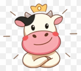 Cow Stickers For Whatsapp - Momo Cow Line Stickers Emoji,Money Cow Emoji