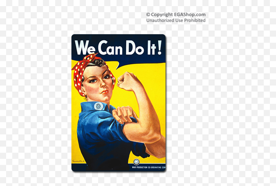 Wwii Poster Rosie The Riveter - Rosie The Riveter Emoji,Rosie The Riveter Emoji