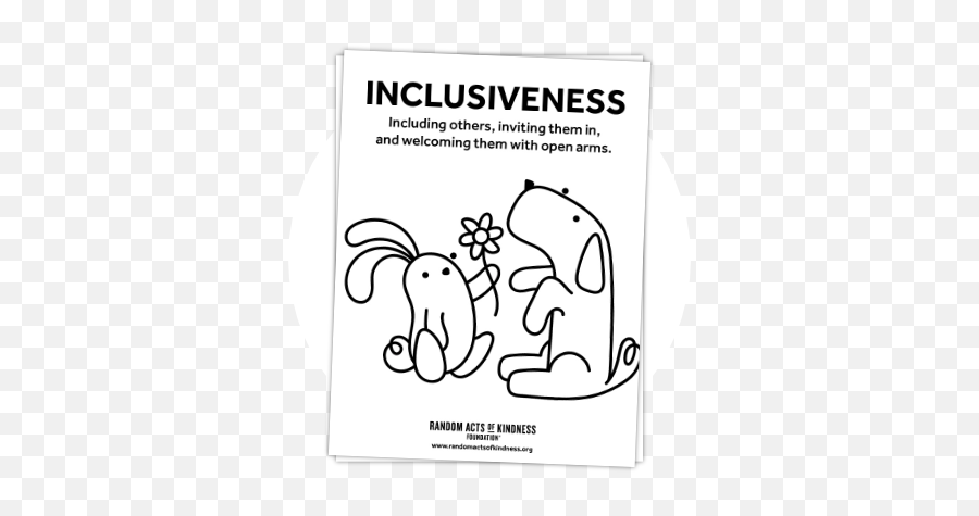 Random Acts Of Kindness Welcome - Rak Inclusiveness Coloring Pages Emoji,Emotions Coloring Sheets