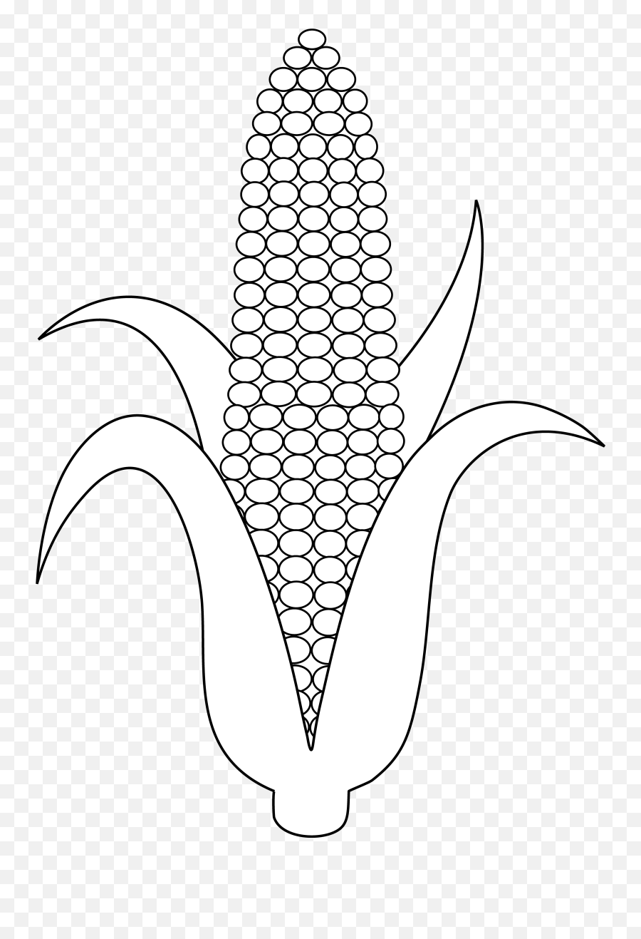 Corn On The Cob Candy Corn Maize Clip Art - Corn Png Black And White Outline Corn Clipart Emoji,Corn Cob Emoji