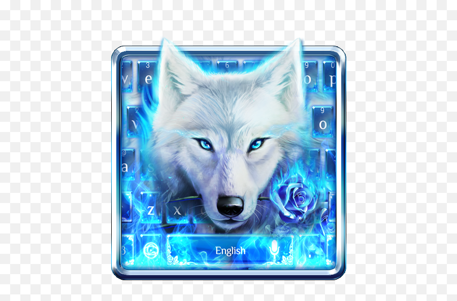 Blue Fire Wolf Keyboard Theme 10001009 Download Android Apk - Wolf Hoodies Emoji,Bàn Phím Emoji