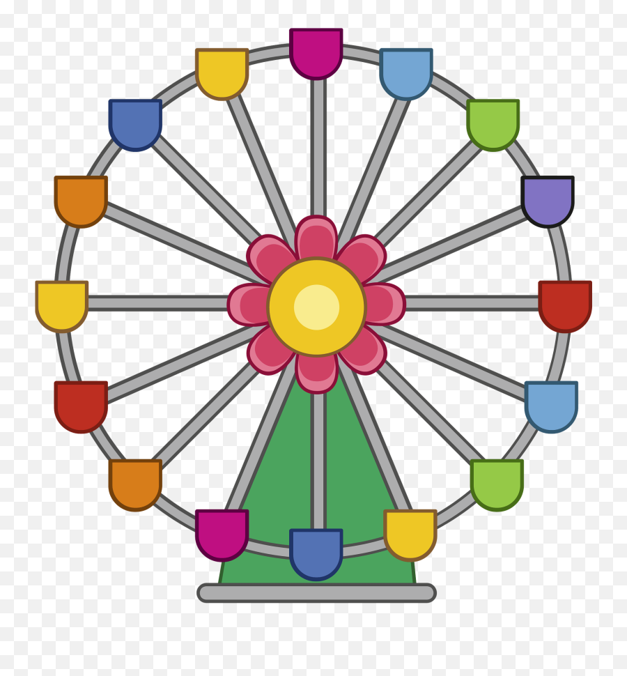 Ferris Wheel Clipart - Desenho De Roda Cigana Emoji,Carnival Emoji 2