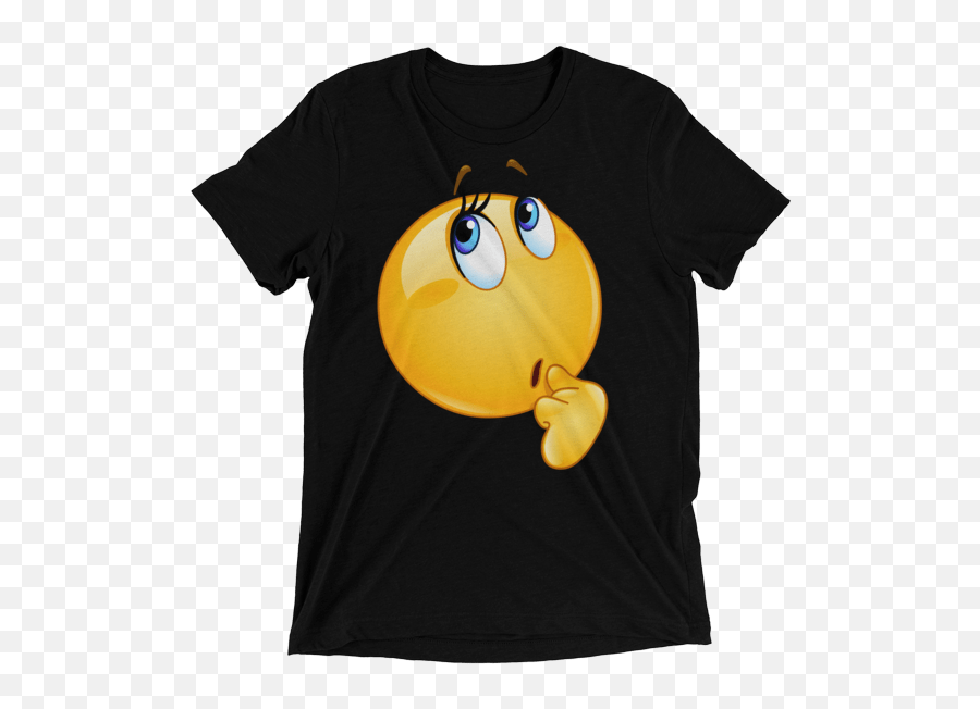 Funny Wonder Female Emoji Face T Shirt,Thinking Face Emoji