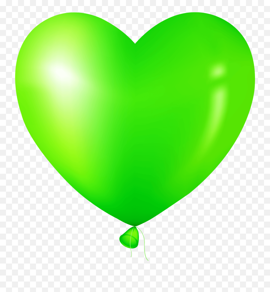 Green Heart Balloon Clipart Png Image - Love Symbol Balloons Png Emoji,Emoji Heart Balloons