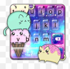Sparkle Ice Cream Cat Keyboard Theme U2013 Google Playu0027 - Girly Emoji,Kitty Emoji Copy And Paste
