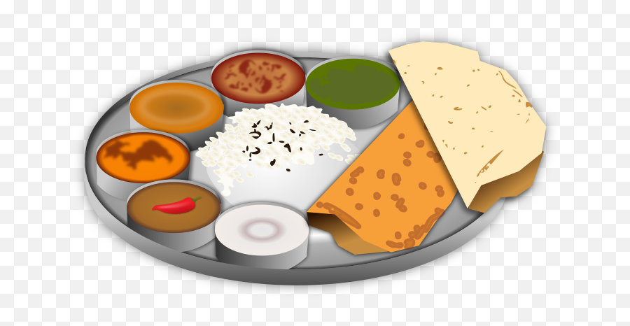 indian food plate cartoon