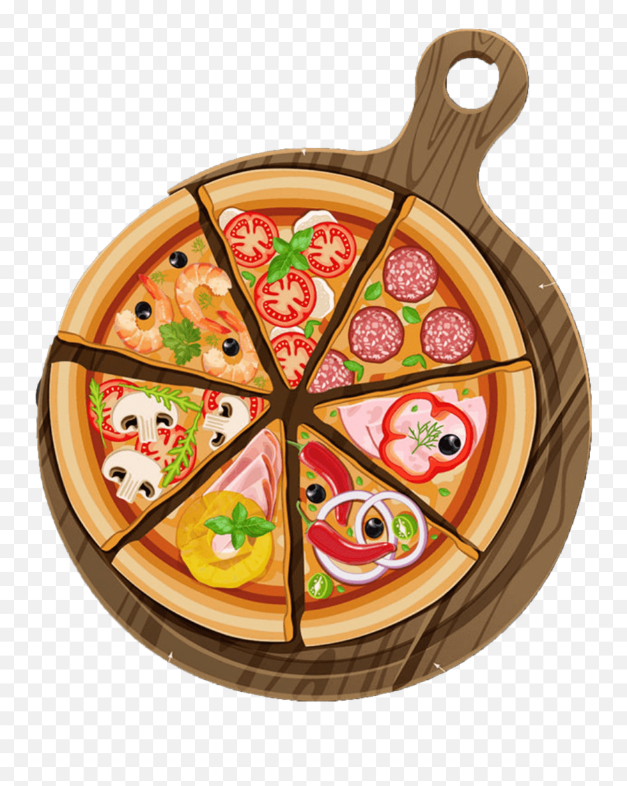 Download Pizza Slices Clipart - Pizza Illustrator Full Illustrator Food Illustration Png Emoji,Pizza Emoji Transparent