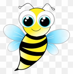 Clipart Bee Honey Bee Clipart Bee - Gambar Lebah Kartun Hitam Putih Emoji,Honey Bee Emoji