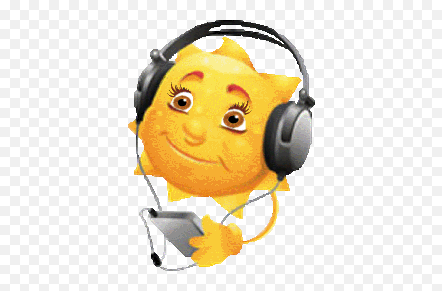 Sonnehörtmusikbewegt02 Animierte Emoticons Musik - Musik Lustige Gifs Mit Ton Emoji,Ghoulish Smiley Emoticon