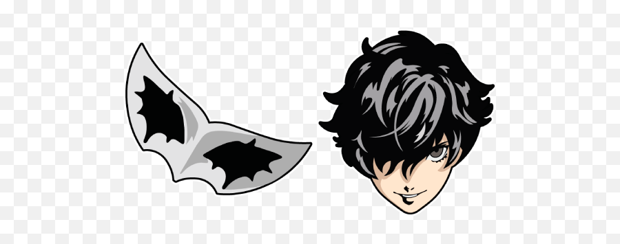 Persona 5 Joker Mask Cursor Joker Persona 5 Mask Transparent Emoji Morgana Persona 5 Emoticon Free Emoji Png Images Emojisky Com