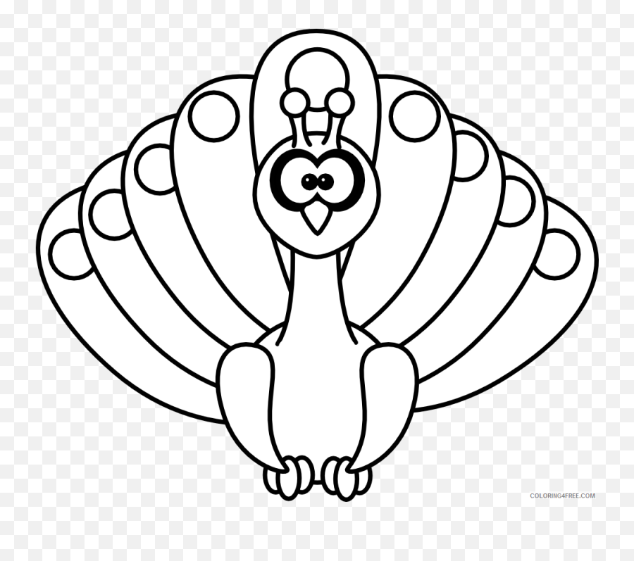 Peacock Outline Coloring Pages Peacock Feather Border Free - Simple Peacock Clip Art Emoji,Peacock Emoji