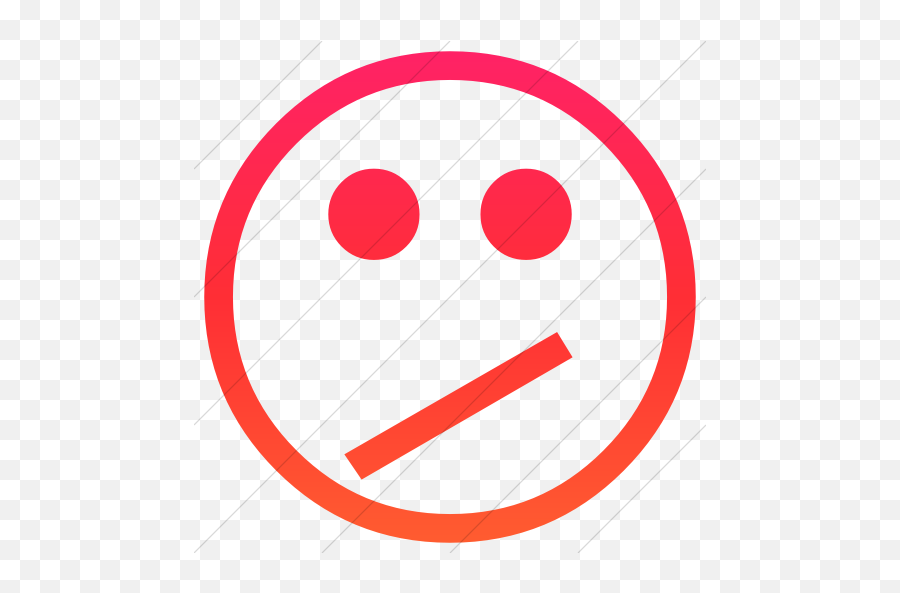 Iconsetc Simple Ios Orange Gradient Classic Emoticons - Confused Face Red Emoji,Red Light Emoticon