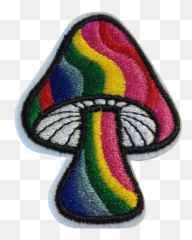 Groovy Rainbow Mushroom Embroidered - Dot Emoji,Groovy Emoji