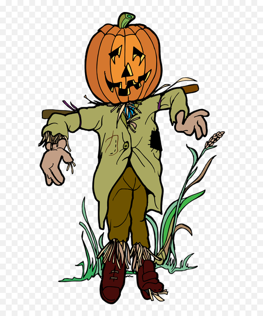 Scarecrow Scare Crow Clip Art At Vector Clip Art Image - Halloween Scarecrow Clipart Emoji,Crow Emoji
