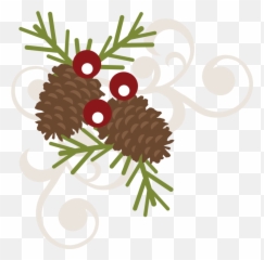 Transparent Swirls Clipart - Christmas Clipart Pine Cones Emoji,Pine Needles Emoji