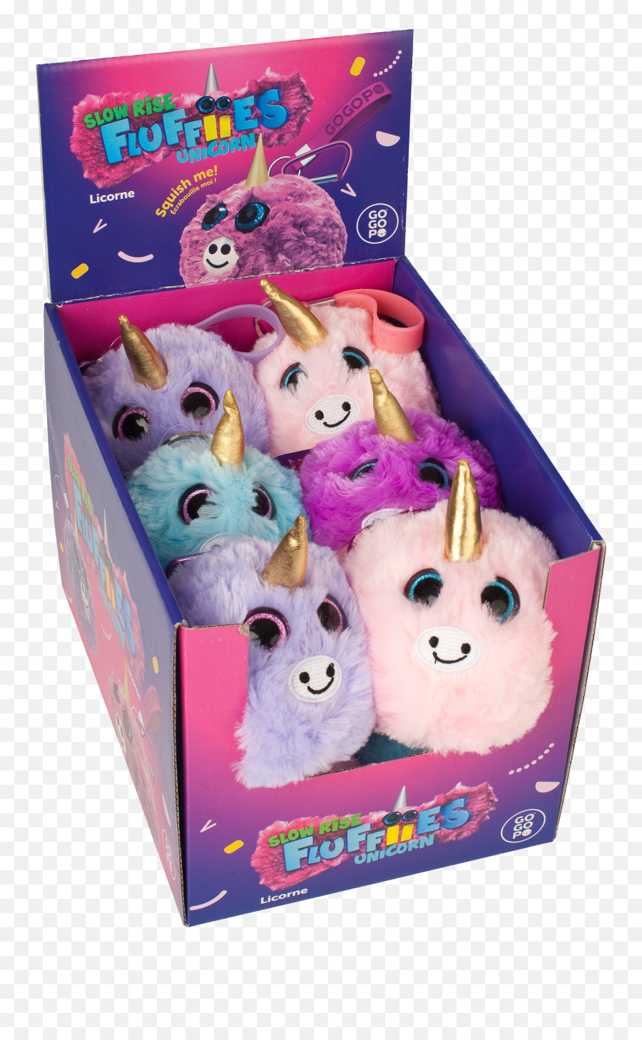 Gogopo Fluffiies Unicorn Neon - Jucarii Pufoase Emoji,Emoji Squishies