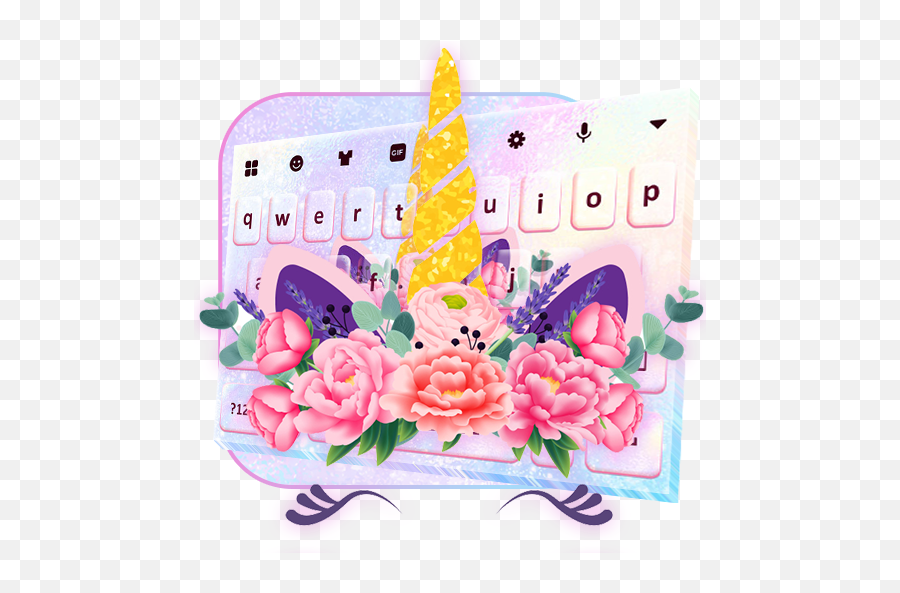 Glisten Unicorn Pinky - Keyboard Theme Programu Zilizo Girly Emoji,Google Play Unicorn Emoji