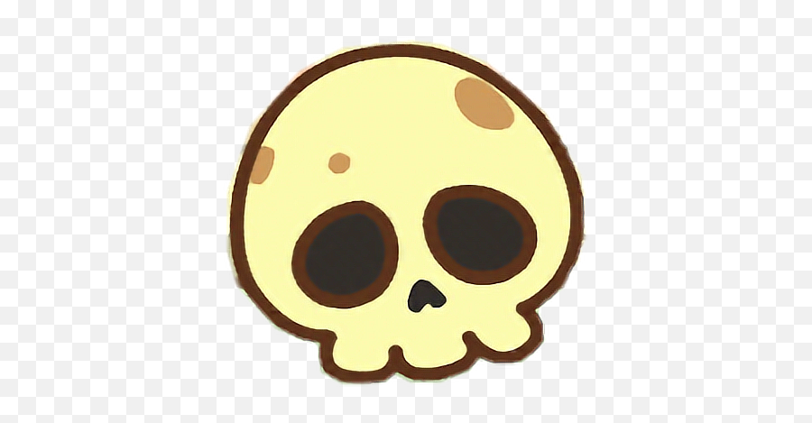Clawbert Cute Kawaii Cartoon Skull Sticker By Laura - Dot Emoji,Skeleton Emoticon