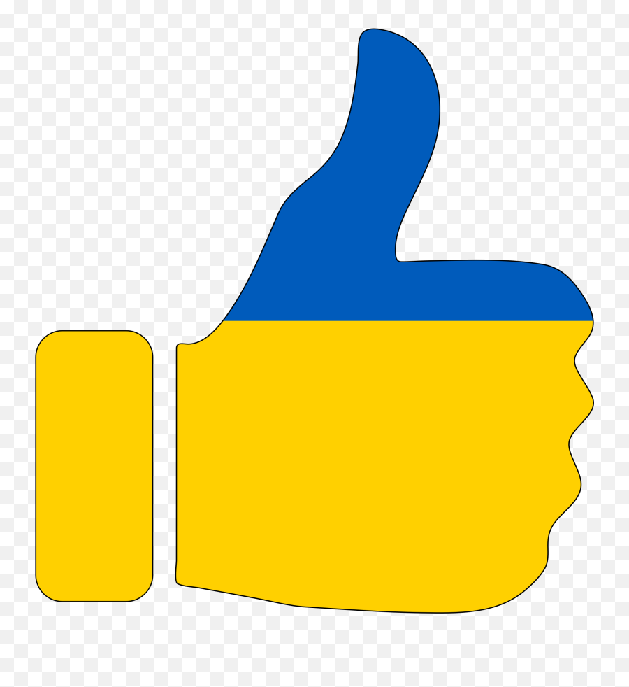 Clipart - Yellow Thumbs Up Clip Art Png Download Full Black Yellow Thumb Up Emoji,