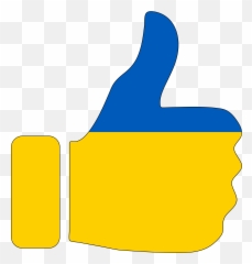 Clipart - Yellow Thumbs Up Clip Art Png Download Full Black Yellow Thumb Up Emoji,