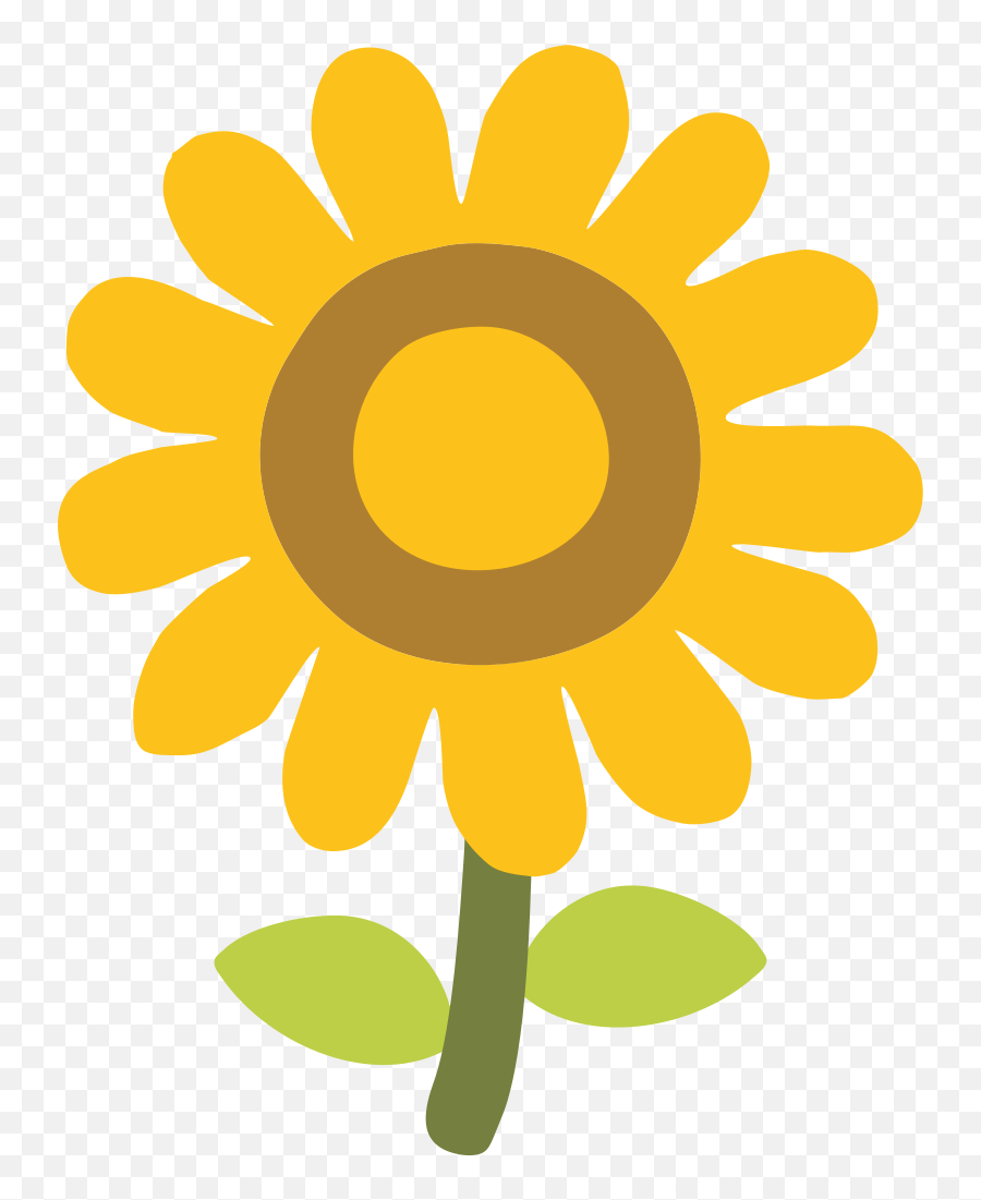 Fileemoji U1f33bsvg - Wikimedia Commons Cute Sunflower Clipart Png,Flower Emojis Png