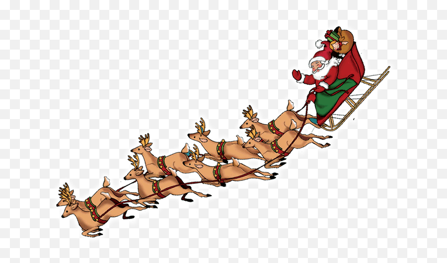 Download Clip Art Claus With Png Photo - Santa Claus Sleigh Flying Png Emoji,Sleigh Emoji