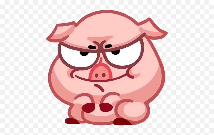 Cerdo De Cabeza Grande Stickers Para Whatsapp Emoji,Emoji Puerco