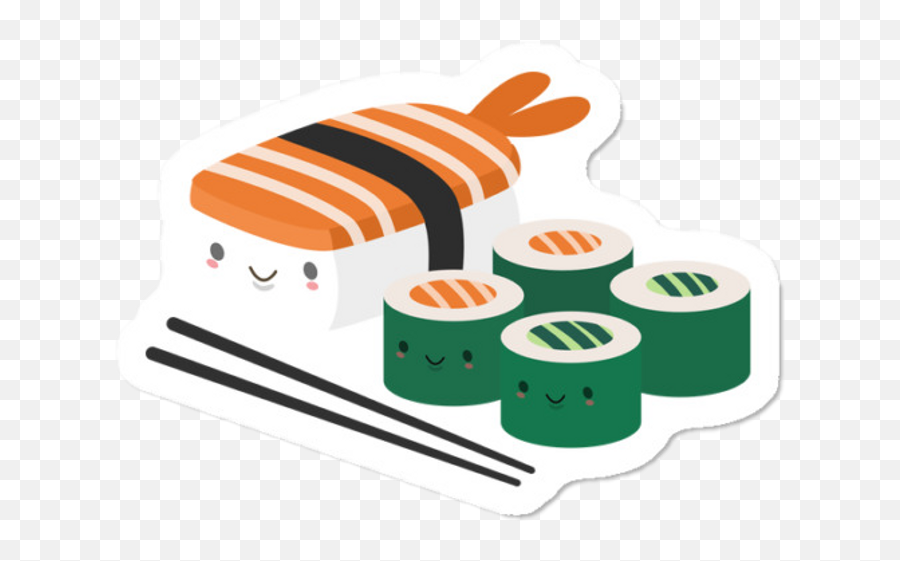 Stickers Aesthetic Sushi Png Clipart - Full Size Clipart California Roll Emoji,Sushi Emoji Png