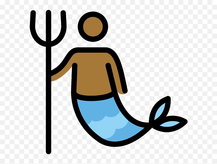 Merman Emoji Clipart - Pitchfork,Wet Emojis