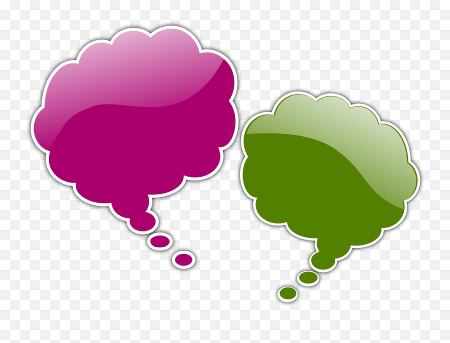 Pink Purple Thought Bubble Png Image - Thought Bubble Colourful Emoji,Thought Balloon Emoji